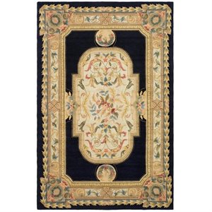 Safavieh DuraRug 2' X 3' Hand Hooked Rug in Navy and Ivory