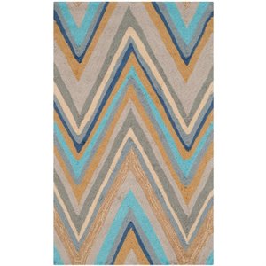 Safavieh Four Seasons 4' X 6' Hand Hooked Polyester Pile Rug in Green
