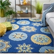 Safavieh Four Seasons 5' X 7' Hand Hooked Polyester Pile Rug in Navy