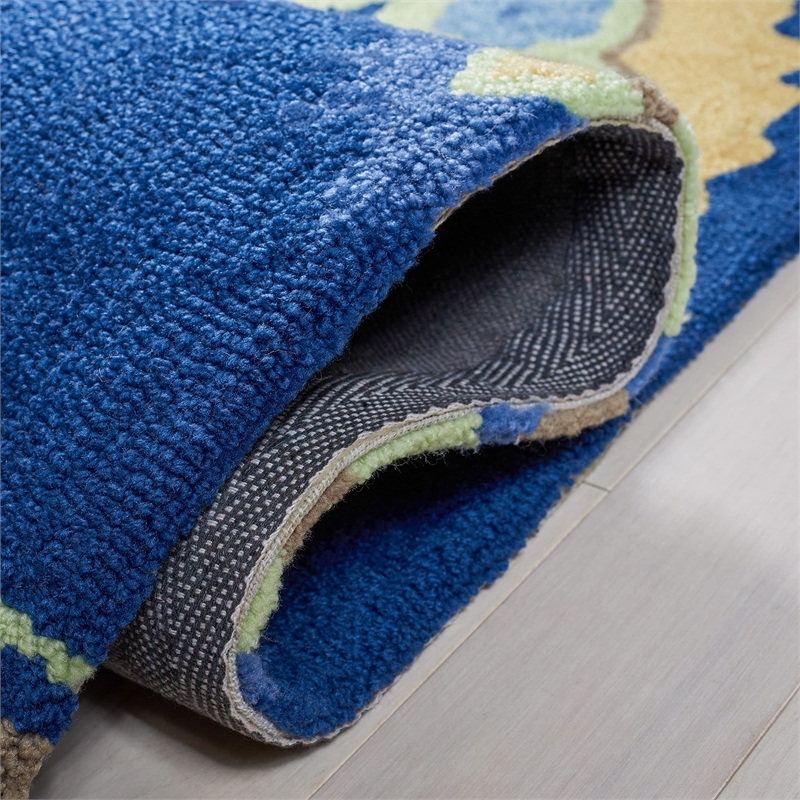 Safavieh Four Seasons 5' X 7' Hand Hooked Polyester Pile Rug in Navy