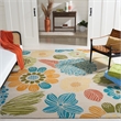 Safavieh Four Seasons 8' X 10' Hand Hooked Polyester Pile Rug in Ivory