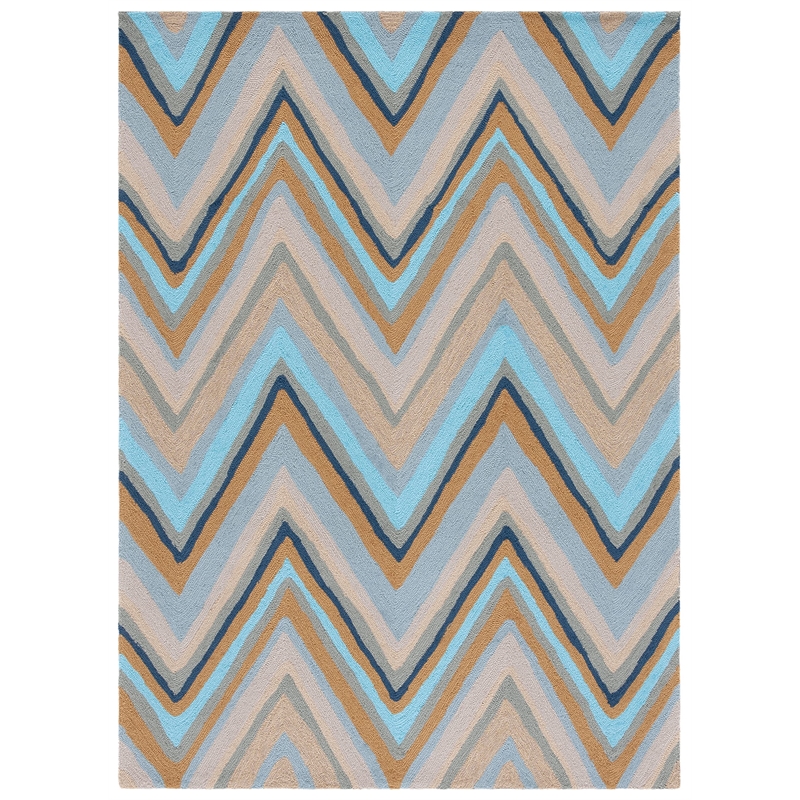 Safavieh Four Seasons 4' X 6' Hand Hooked Rug in Ivory and Blue