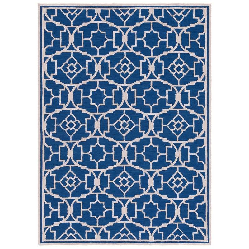 Safavieh Four Seasons 5' X 7' Hand Hooked Rug in Navy and Ivory