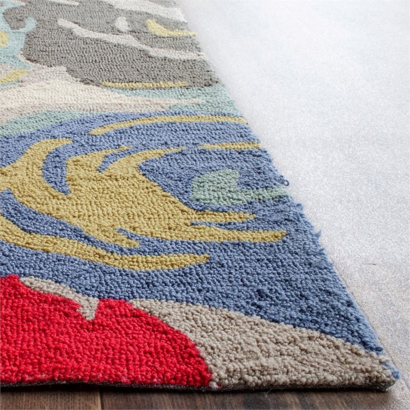 Safavieh Four Seasons 4' X 6' Hand Hooked Polyester Pile Rug in Ivory