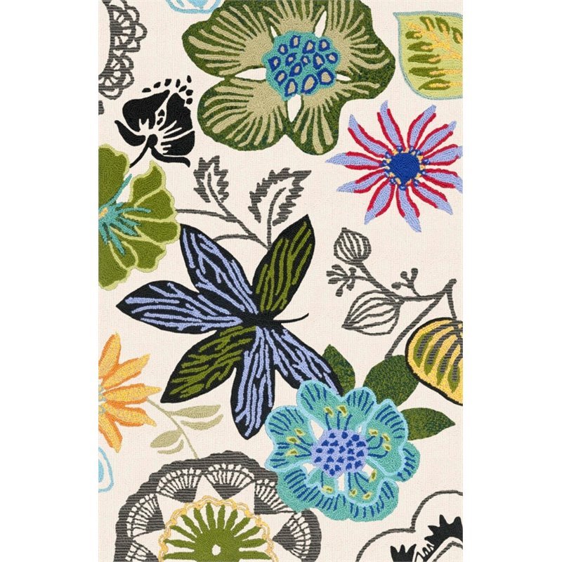 Safavieh Four Seasons 8' X 10' Hand Hooked Polyester Pile Rug in Ivory