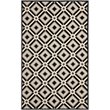 Safavieh Four Seasons 4' Round Hand Hooked Rug in Black and Gray