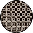 Safavieh Four Seasons 4' Round Hand Hooked Rug in Black and Gray