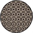 Safavieh Four Seasons 4' Round Hand Hooked Rug in Black and Gray