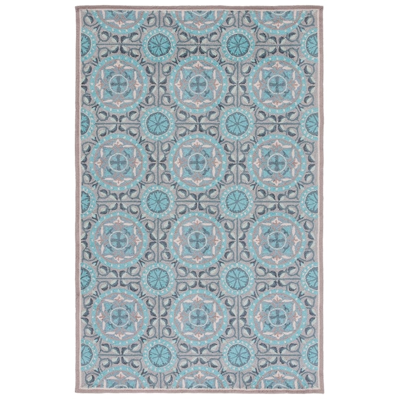 Safavieh Four Seasons 5' X 8' Hand Hooked Rug in Mint and Aqua