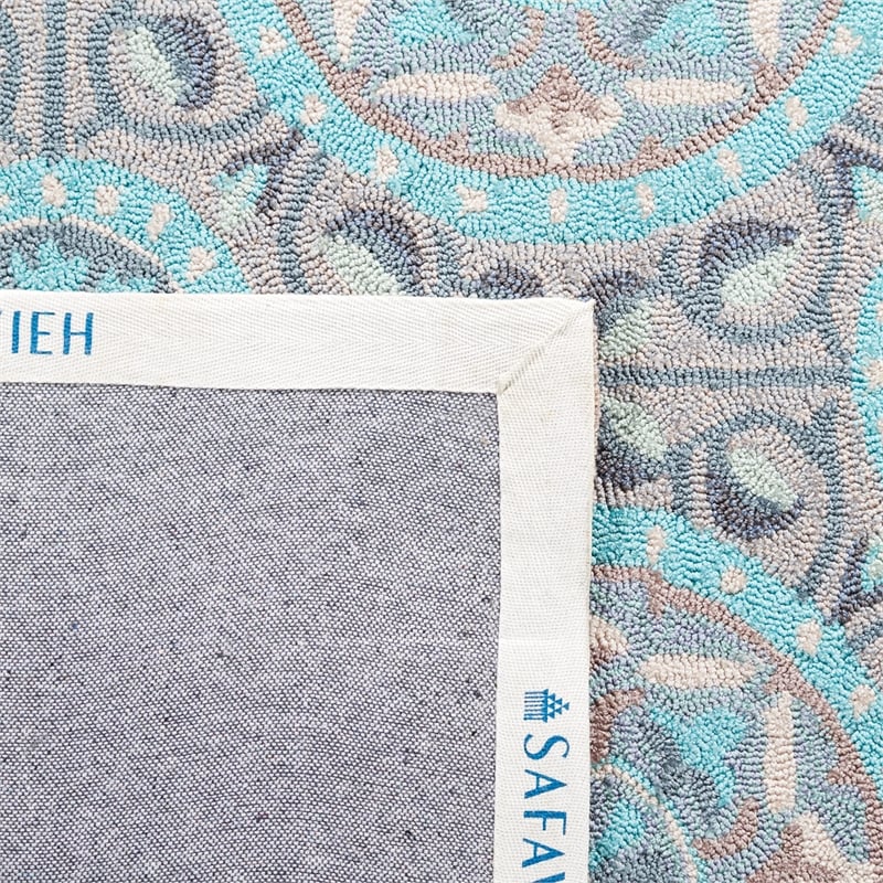 Safavieh Four Seasons 5' X 8' Hand Hooked Rug in Mint and Aqua