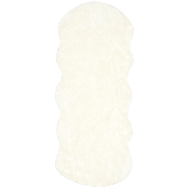 Safavieh Faux Sheep Skin 5' X 8' Power Loomed Acrylic Rug in Ivory