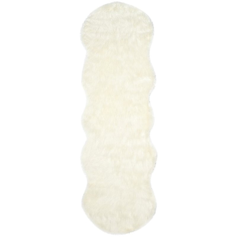 Safavieh Faux Sheep Skin 5' X 8' Power Loomed Acrylic Rug in Ivory