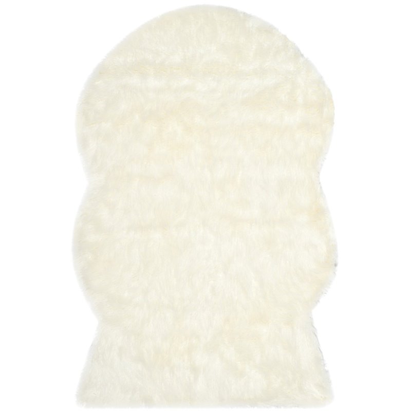 Safavieh Faux Sheep Skin 5' X 8' Power Loomed Acrylic Rug in Ivory