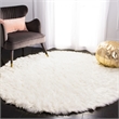 Safavieh Faux Sheep Skin 6' Round Power Loomed Acrylic Rug