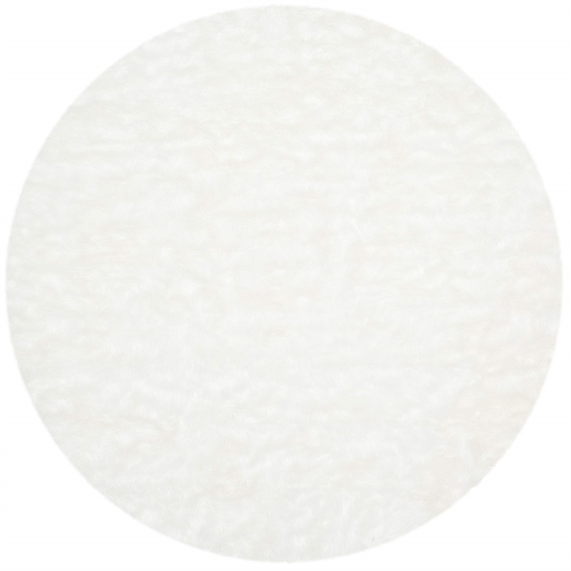 Safavieh Faux Sheep Skin 6' Round Power Loomed Acrylic Rug