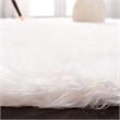 Safavieh Faux Sheep Skin 6' Round Power Loomed Acrylic Rug