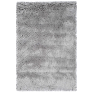Safavieh Faux Sheep Skin 2' X 3' Power Loomed Acrylic Rug in Gray