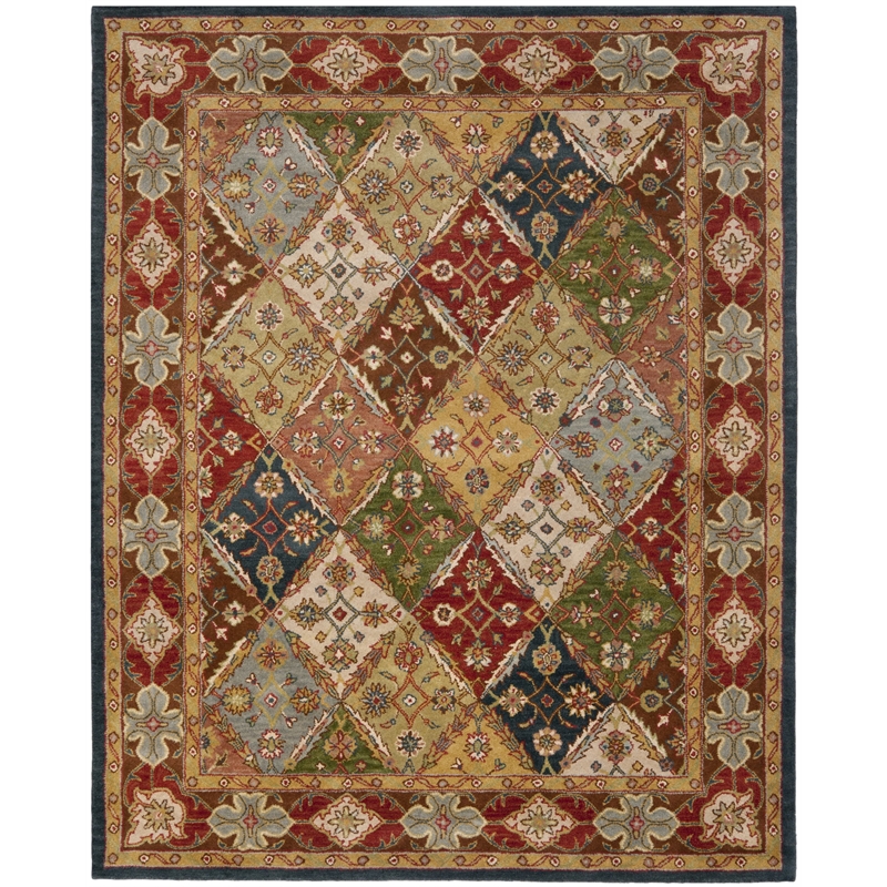Safavieh Heritage 12' X 15' Hand Tufted Wool Pile Rug in Green and Red