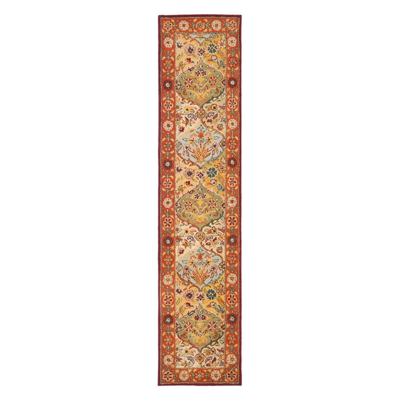 Safavieh Heritage 12' X 15' Hand Tufted Wool Pile Rug in and Red