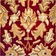 Safavieh Heritage 4' Square Hand Tufted Wool Rug in Red and Ivory