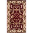 Safavieh Heritage 4' Square Hand Tufted Wool Rug in Red and Ivory