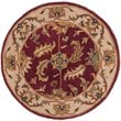 Safavieh Heritage 4' Square Hand Tufted Wool Rug in Red and Ivory