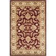 Safavieh Heritage 4' Square Hand Tufted Wool Rug in Red and Ivory