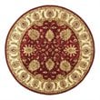 Safavieh Heritage 4' Square Hand Tufted Wool Rug in Red and Ivory