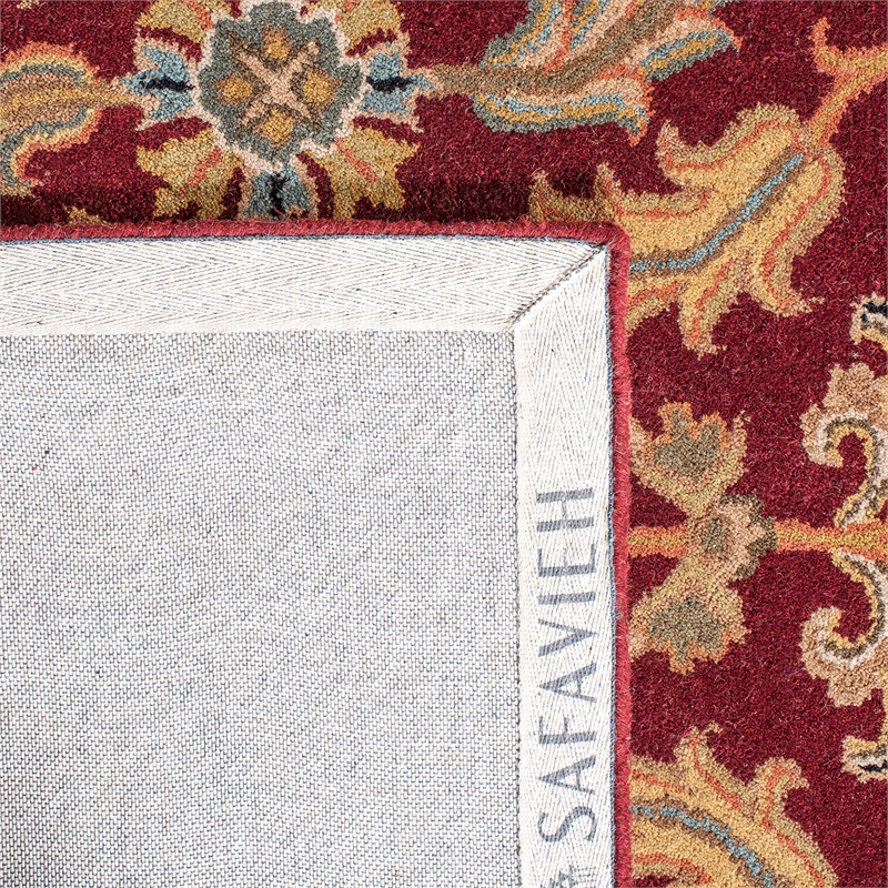 Safavieh Heritage 9' X 12' Hand Tufted Wool Pile Rug in Red and Ivory