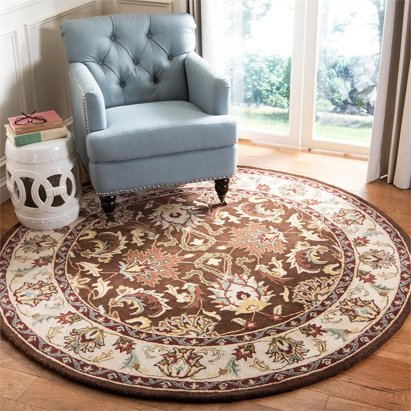Safavieh Heritage 9' X 12' Hand Tufted Wool Rug in Brown and Beige