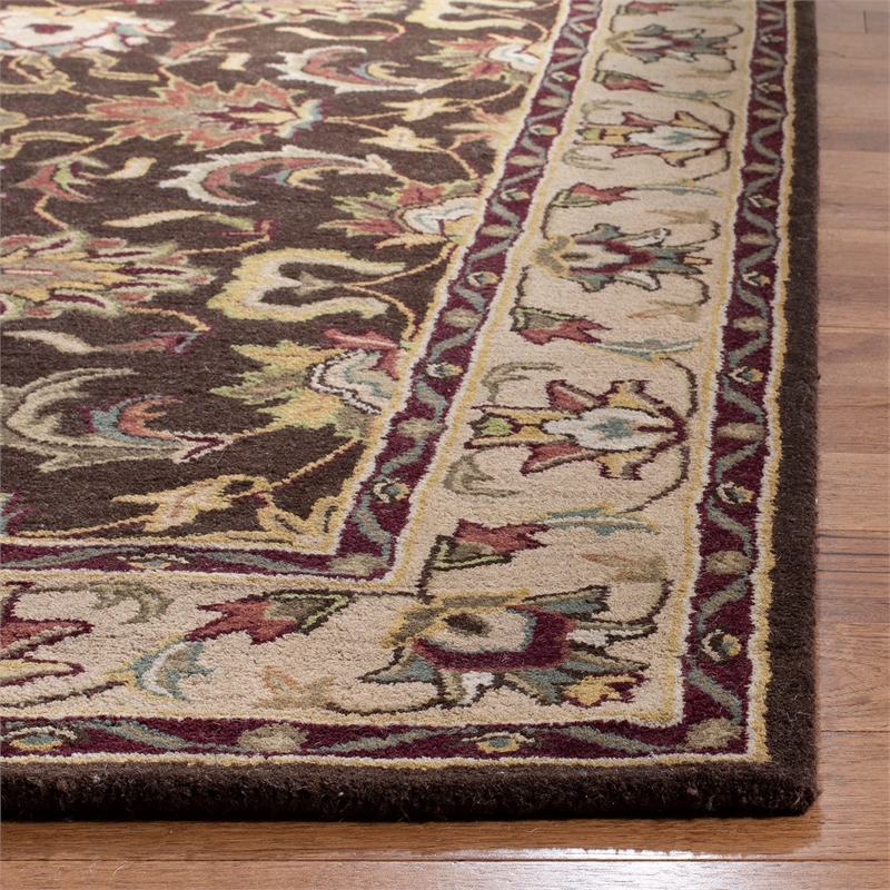 Safavieh Heritage 9' X 12' Hand Tufted Wool Rug in Brown and Beige