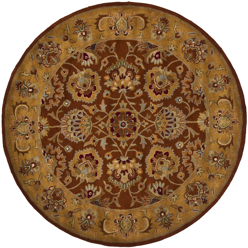 Safavieh Heritage 6' Round Hand Tufted Wool Rug