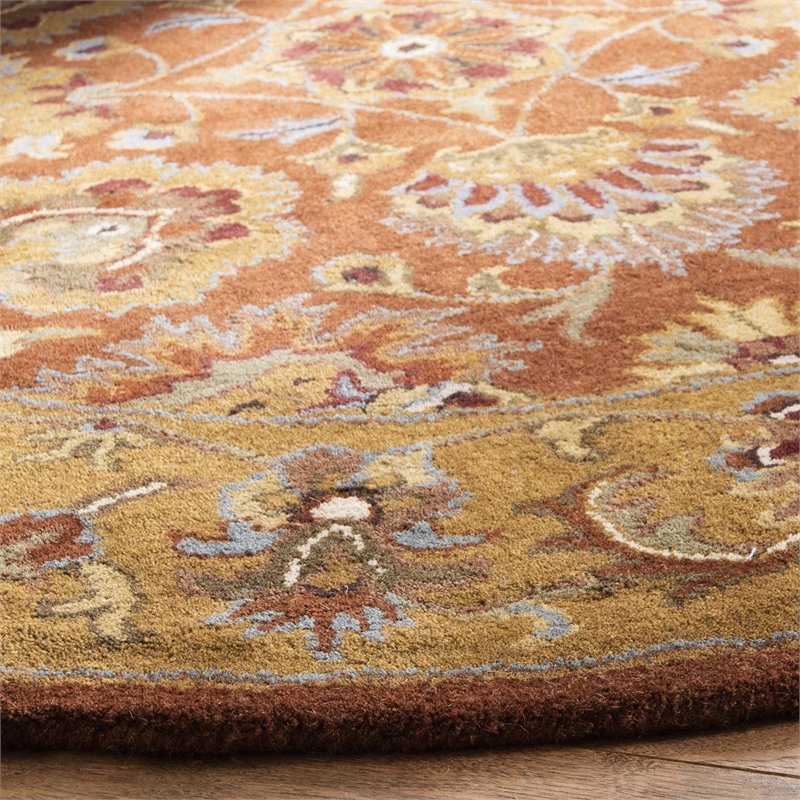 Safavieh Heritage 6' Round Hand Tufted Wool Rug