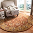 Safavieh Heritage 9' X 12' Hand Tufted Wool Rug in Red and Natural