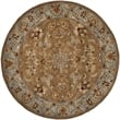Safavieh Heritage 6' Round Hand Tufted Wool Rug in Beige and Blue