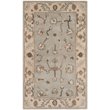 Safavieh Heritage 6' Round Hand Tufted Wool Rug in Beige and Gray