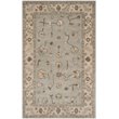 Safavieh Heritage 6' Round Hand Tufted Wool Rug in Beige and Gray