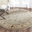 Safavieh Heritage 6' Round Hand Tufted Wool Rug in Beige and Gray