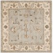 Safavieh Heritage 6' Round Hand Tufted Wool Rug in Beige and Gray