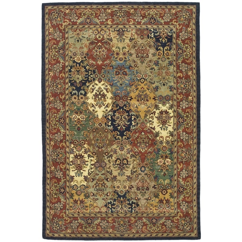 Safavieh Heritage 12' X 18' Hand Tufted Wool Pile Rug in and Burgundy