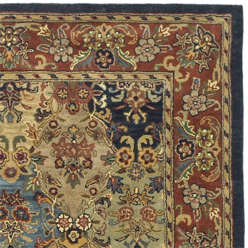 Safavieh Heritage 12' X 18' Hand Tufted Wool Pile Rug in and Burgundy