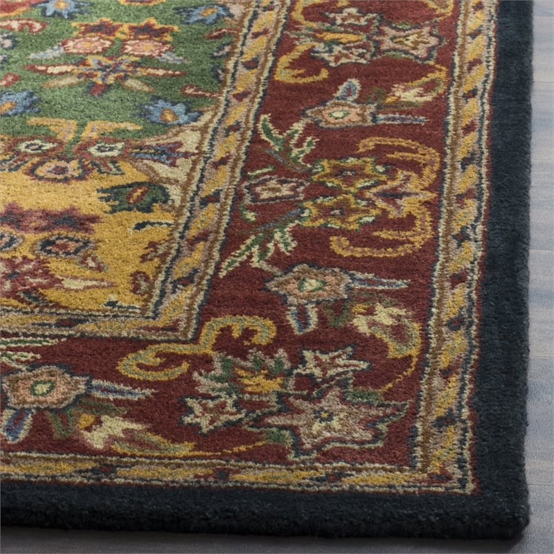 Safavieh Heritage 12' X 18' Hand Tufted Wool Pile Rug in and Burgundy