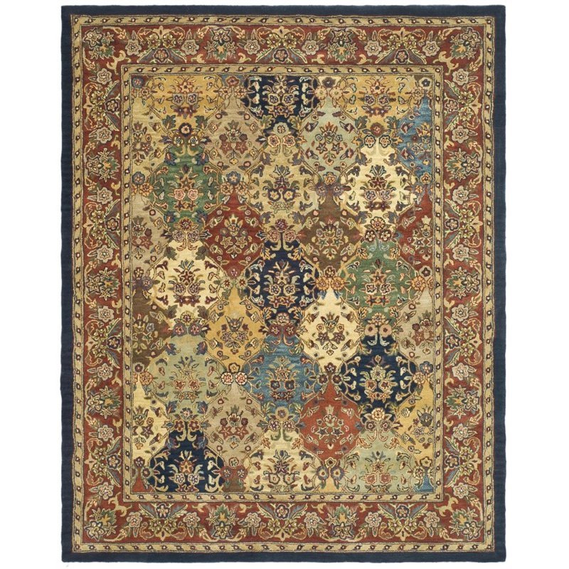 Safavieh Heritage 12' X 18' Hand Tufted Wool Pile Rug in and Burgundy