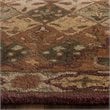 Safavieh Heritage 6' Round Hand Tufted Wool Rug in Rust and Ivory