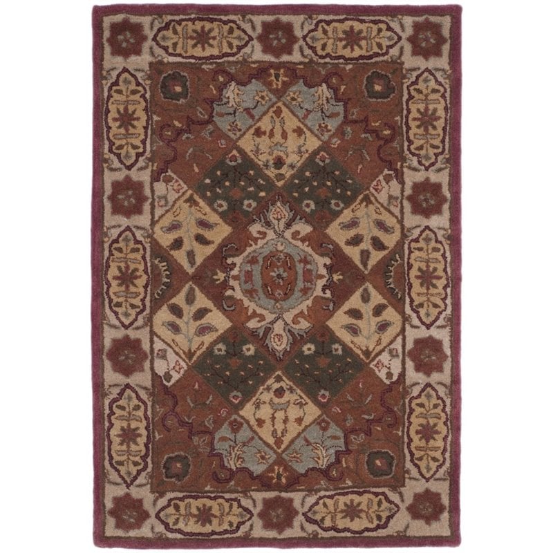 Safavieh Heritage 6' Square Hand Tufted Wool Rug