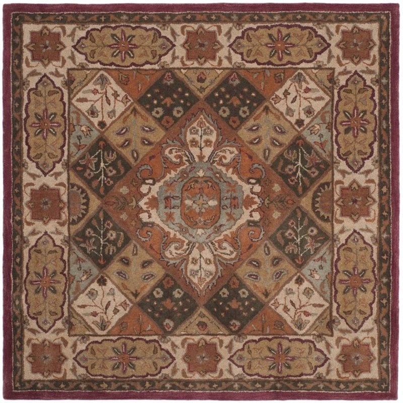 Safavieh Heritage 6' Square Hand Tufted Wool Rug