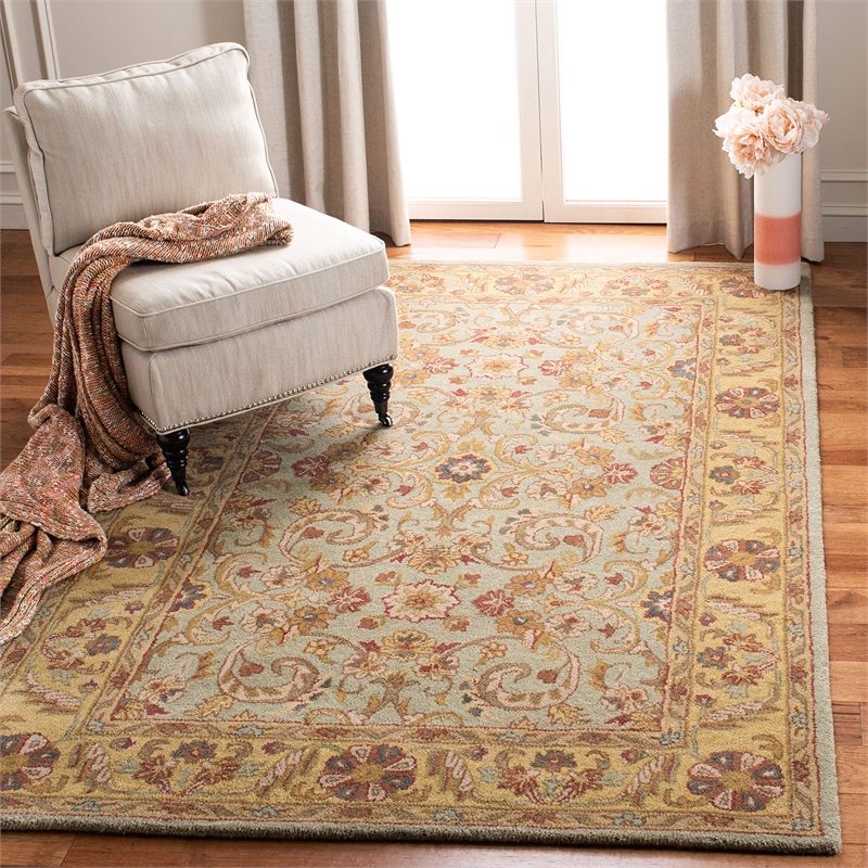 Safavieh Heritage 6' Square Hand Tufted Wool Rug