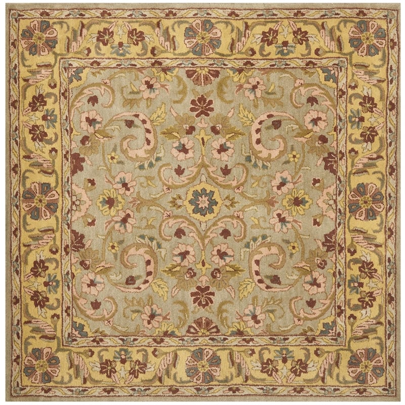 Safavieh Heritage 6' Square Hand Tufted Wool Rug