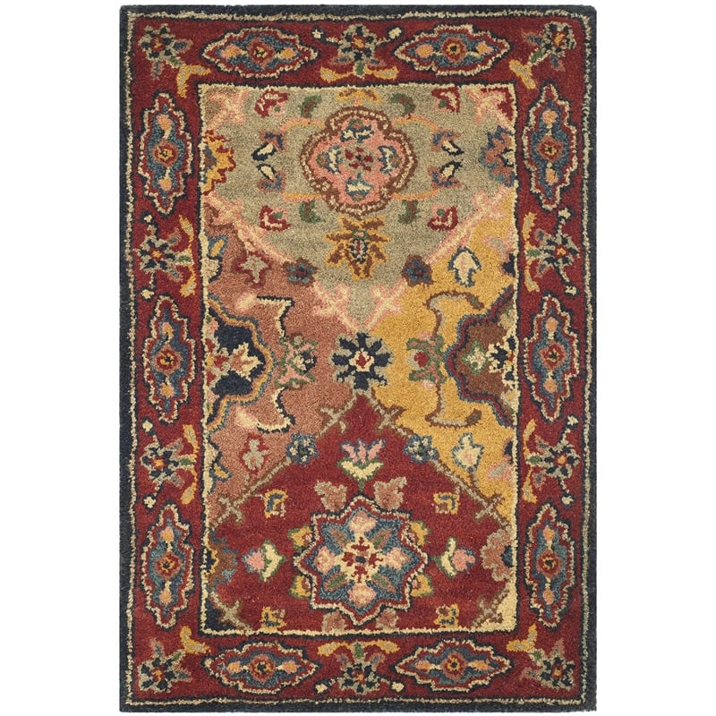 Safavieh Heritage 8' X 10' Hand Tufted Wool Pile Rug in Red