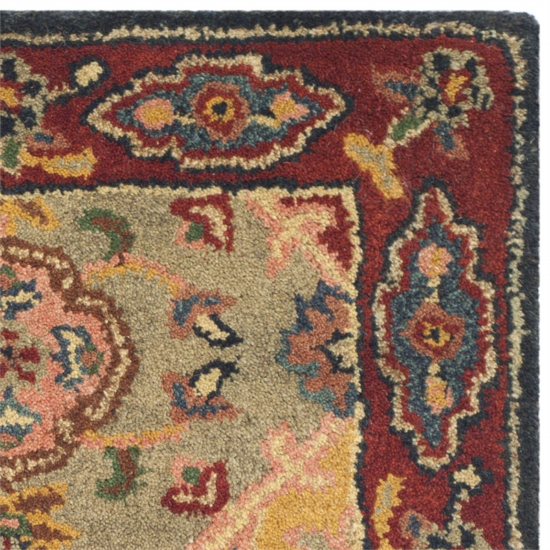 Safavieh Heritage 8' X 10' Hand Tufted Wool Pile Rug in Red
